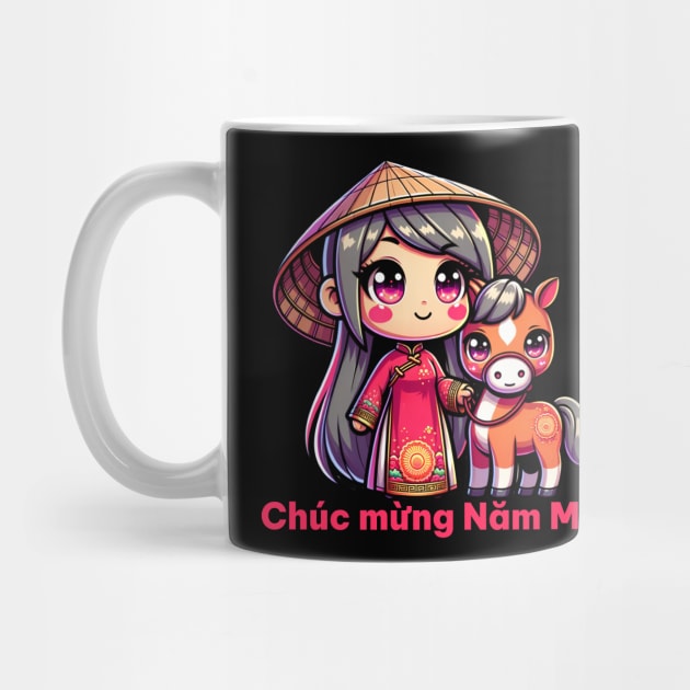Vietnamese New Year Girl & Snake by HolidayBug
